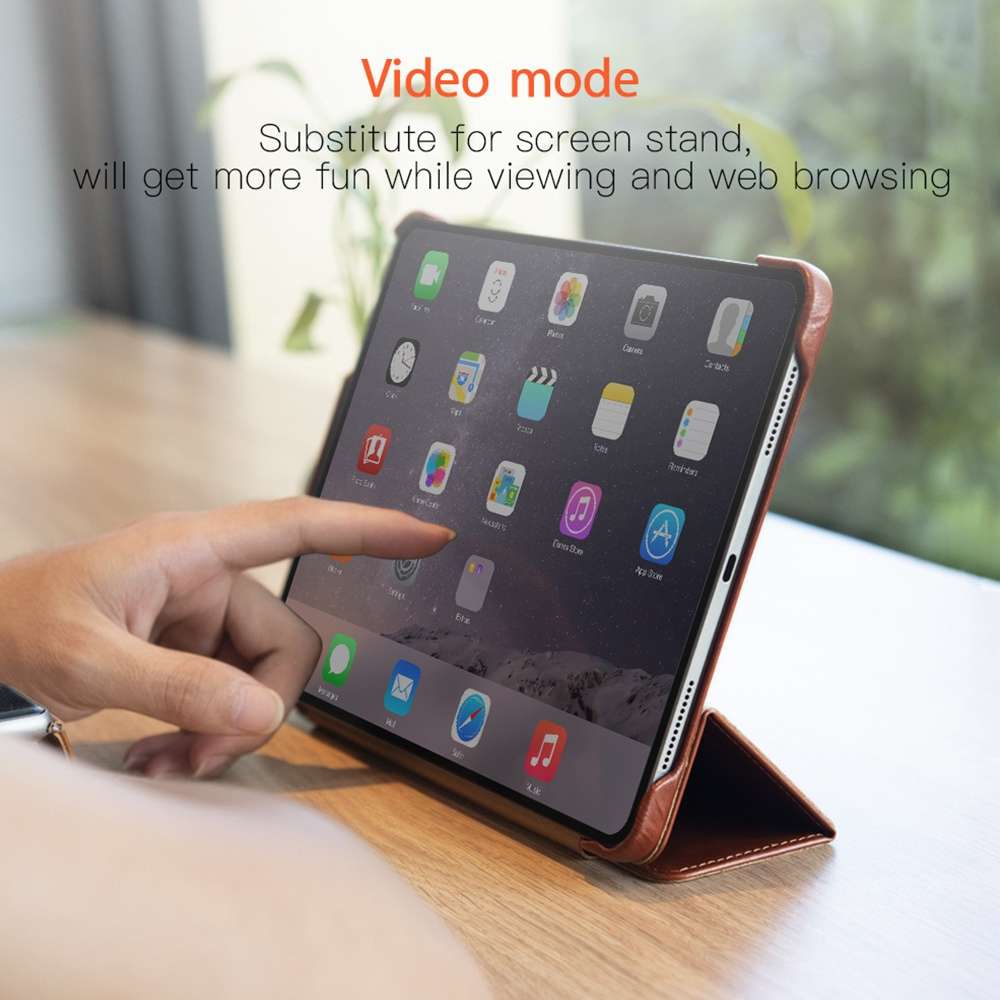 ICARER Smart Ultra-thin Tablet Protective Leather Case For iPad Pro 11 inch 2018(Black)