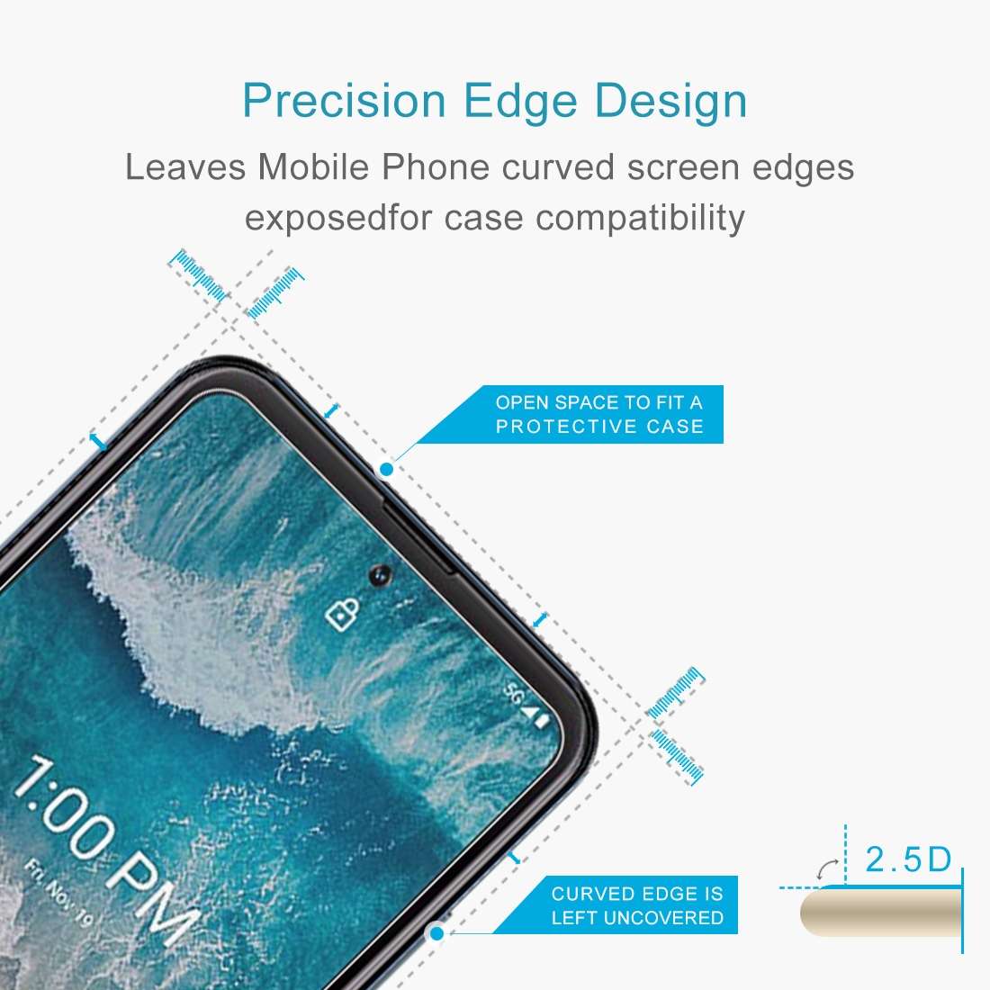 10 PCS 0.26mm 9H 2.5D Tempered Glass Film For Nokia X100