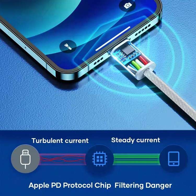 20W PD USB-C / Type-C to 8 Pin Data Cable, Cable Length: 1m(White)