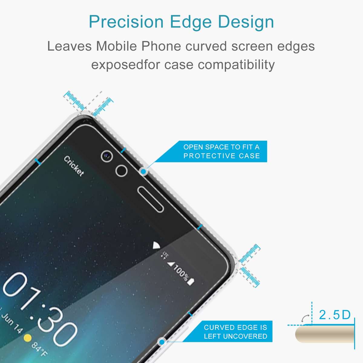 10 PCS 0.26mm 9H 2.5D Tempered Glass Film For Nokia 3.1 C