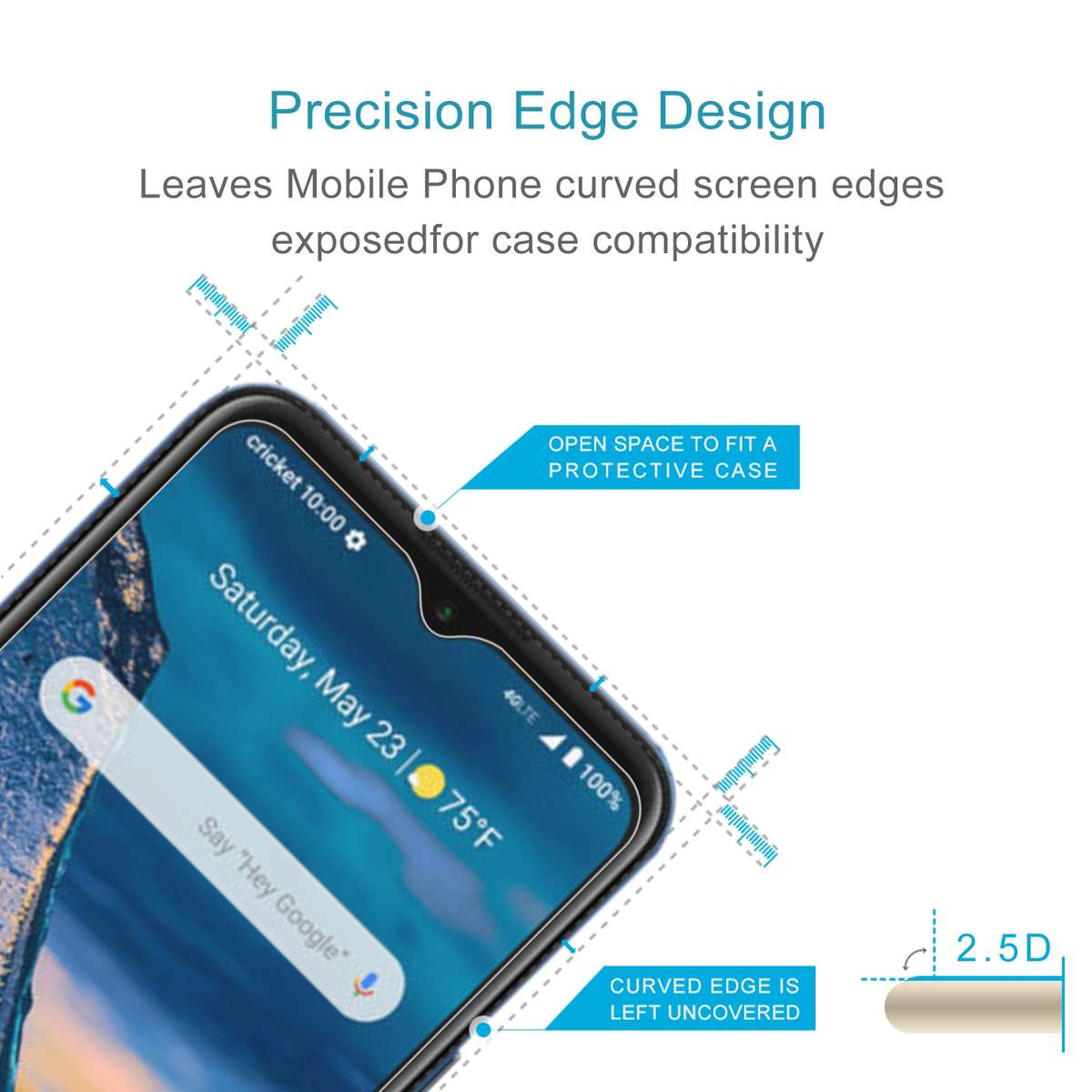10 PCS 0.26mm 9H 2.5D Tempered Glass Film For Nokia C5 Endi