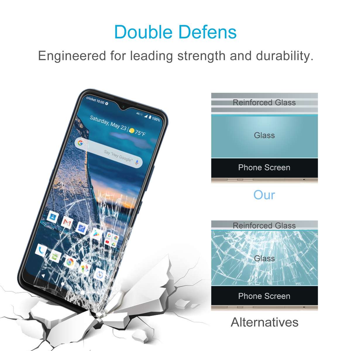 10 PCS 0.26mm 9H 2.5D Tempered Glass Film For Nokia C5 Endi
