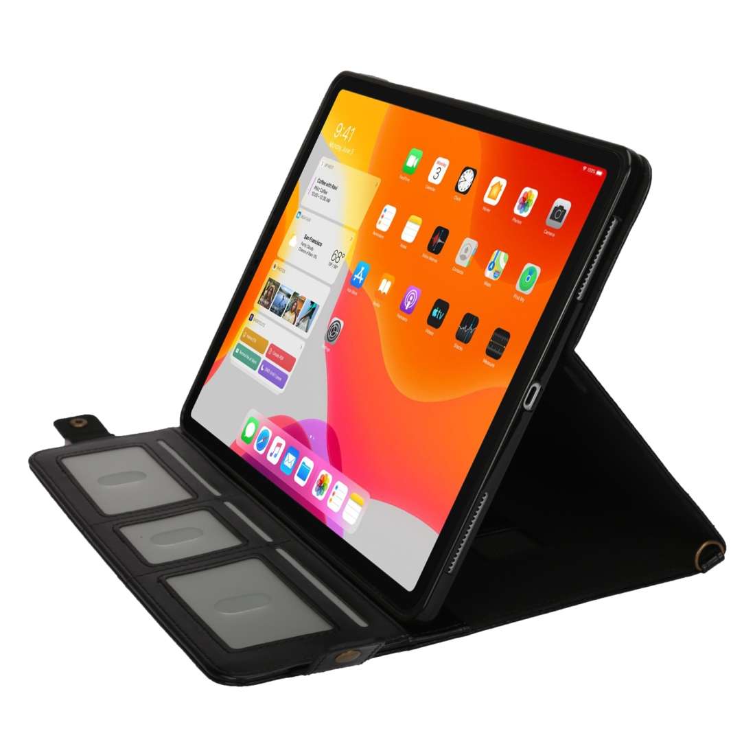 For iPad Pro 12.9 inch (2018) Envelope Horizontal Flip PU Leather Case with Card Slots ... (Black)