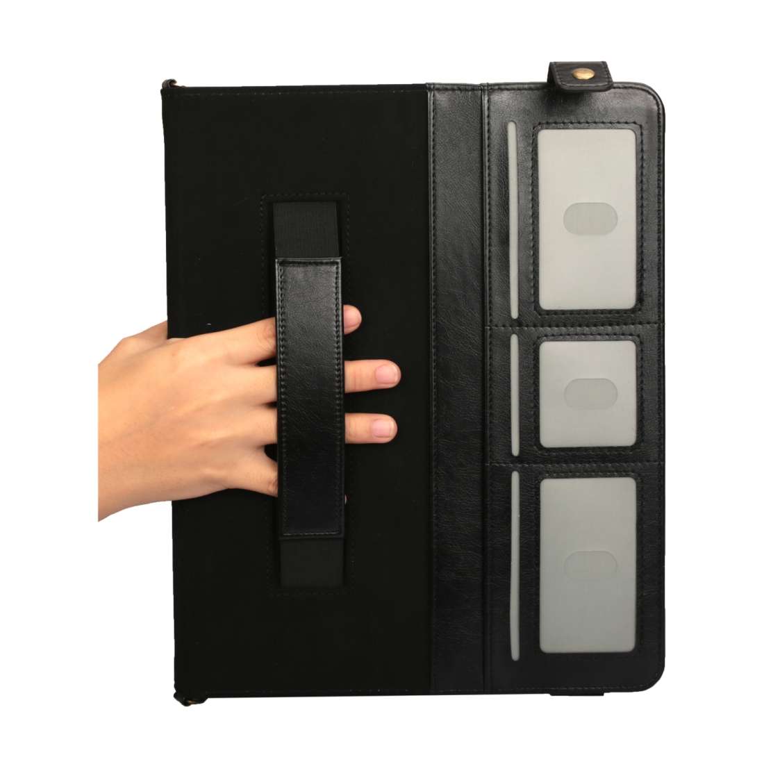For iPad Pro 12.9 inch (2018) Envelope Horizontal Flip PU Leather Case with Card Slots ... (Black)