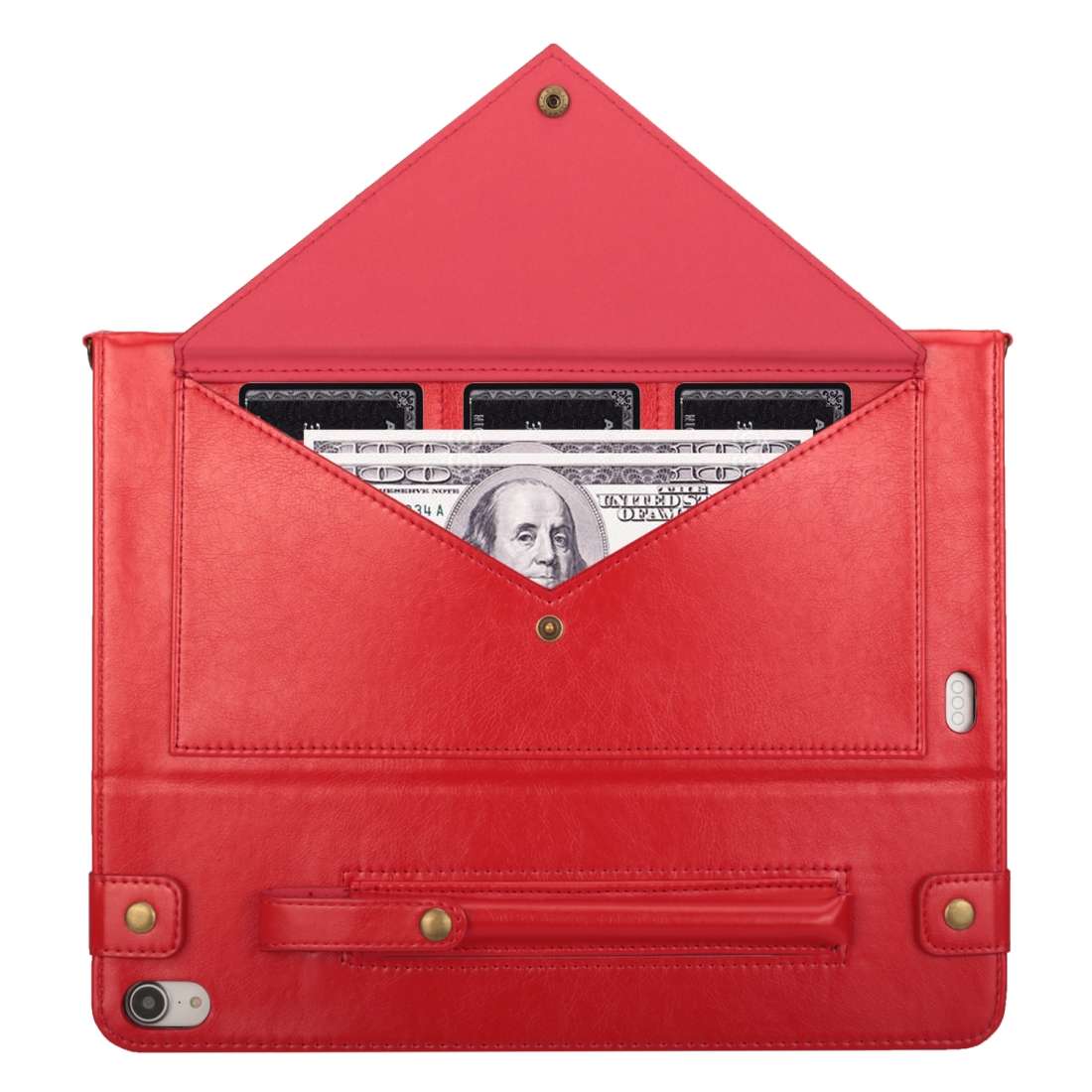 For iPad Pro 12.9 inch (2018) Envelope Horizontal Flip PU Leather Case with Card Slots & ... (Red)