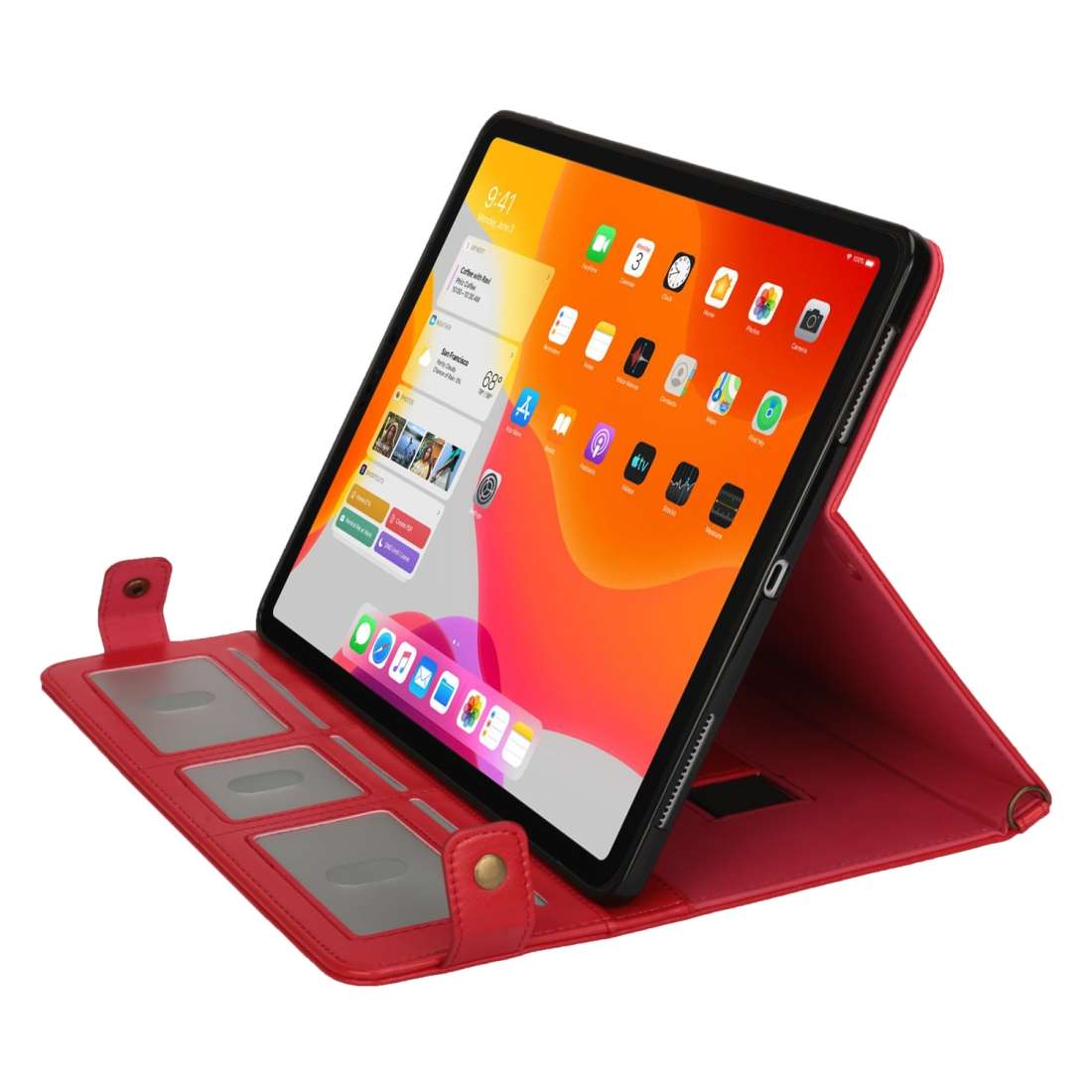 For iPad Pro 12.9 inch (2018) Envelope Horizontal Flip PU Leather Case with Card Slots & ... (Red)