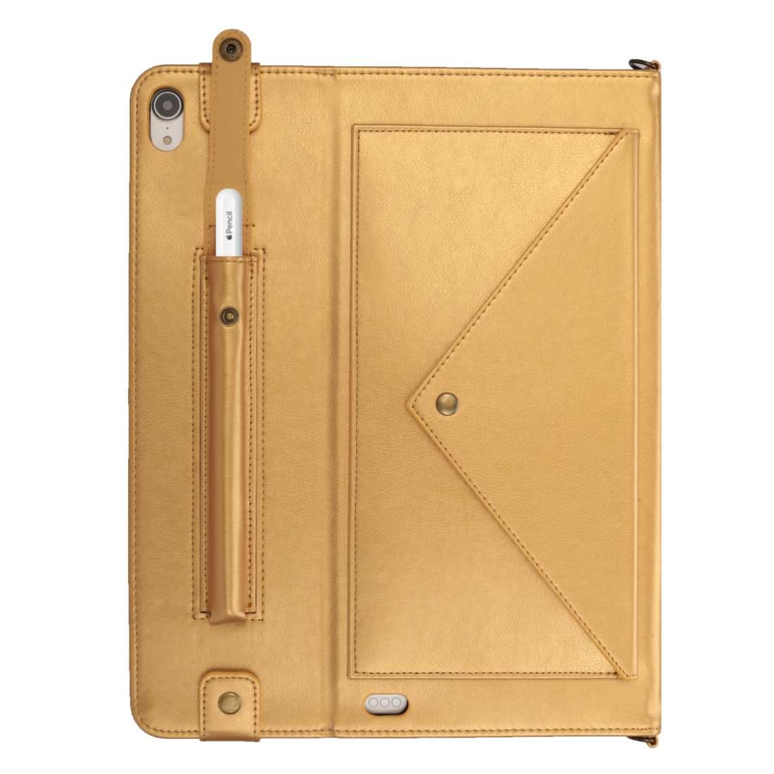For iPad Pro 12.9 inch (2018) Envelope Horizontal Flip PU Leather Case with Card Slots ... (Gold)