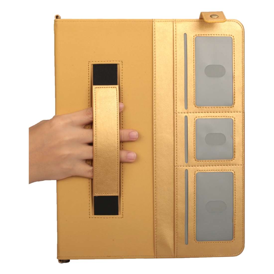 For iPad Pro 12.9 inch (2018) Envelope Horizontal Flip PU Leather Case with Card Slots ... (Gold)