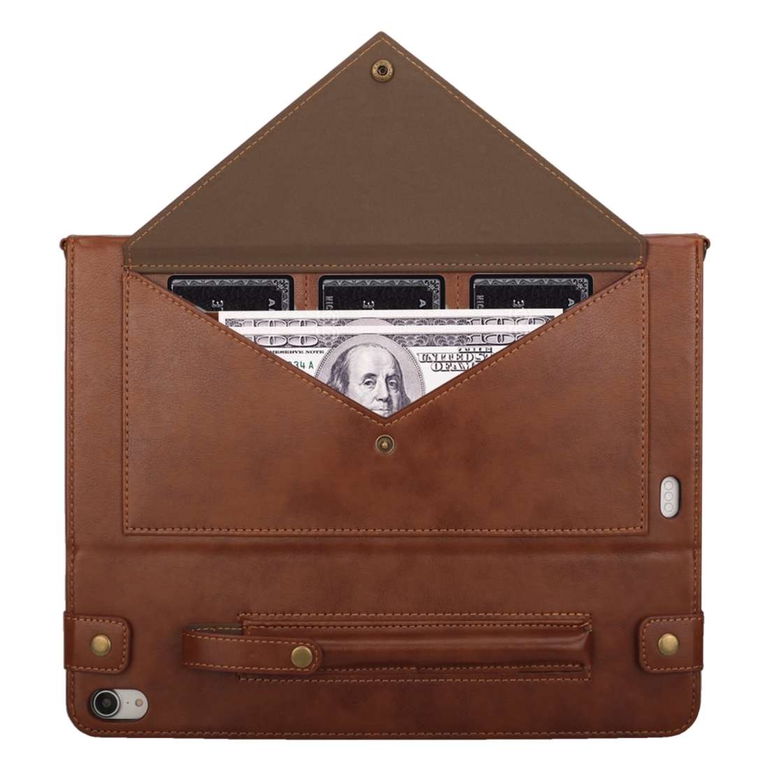 For iPad Pro 12.9 inch (2018) Envelope Horizontal Flip PU Leather Case with Card Slot ... (Coffee)