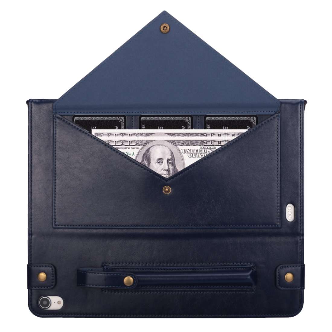 For iPad Pro 12.9 inch (2018) Envelope Horizontal Flip PU Leather Case with Card Slots ... (Blue)