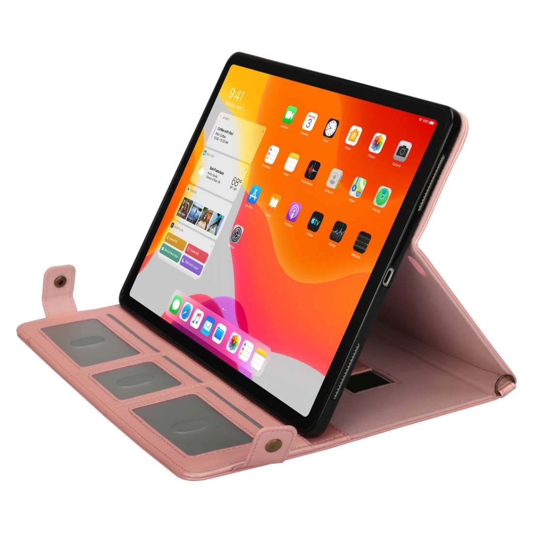 For iPad Pro 12.9 inch (2018) Envelope Horizontal Flip PU Leather Case with Card S ... (Rose Gold)