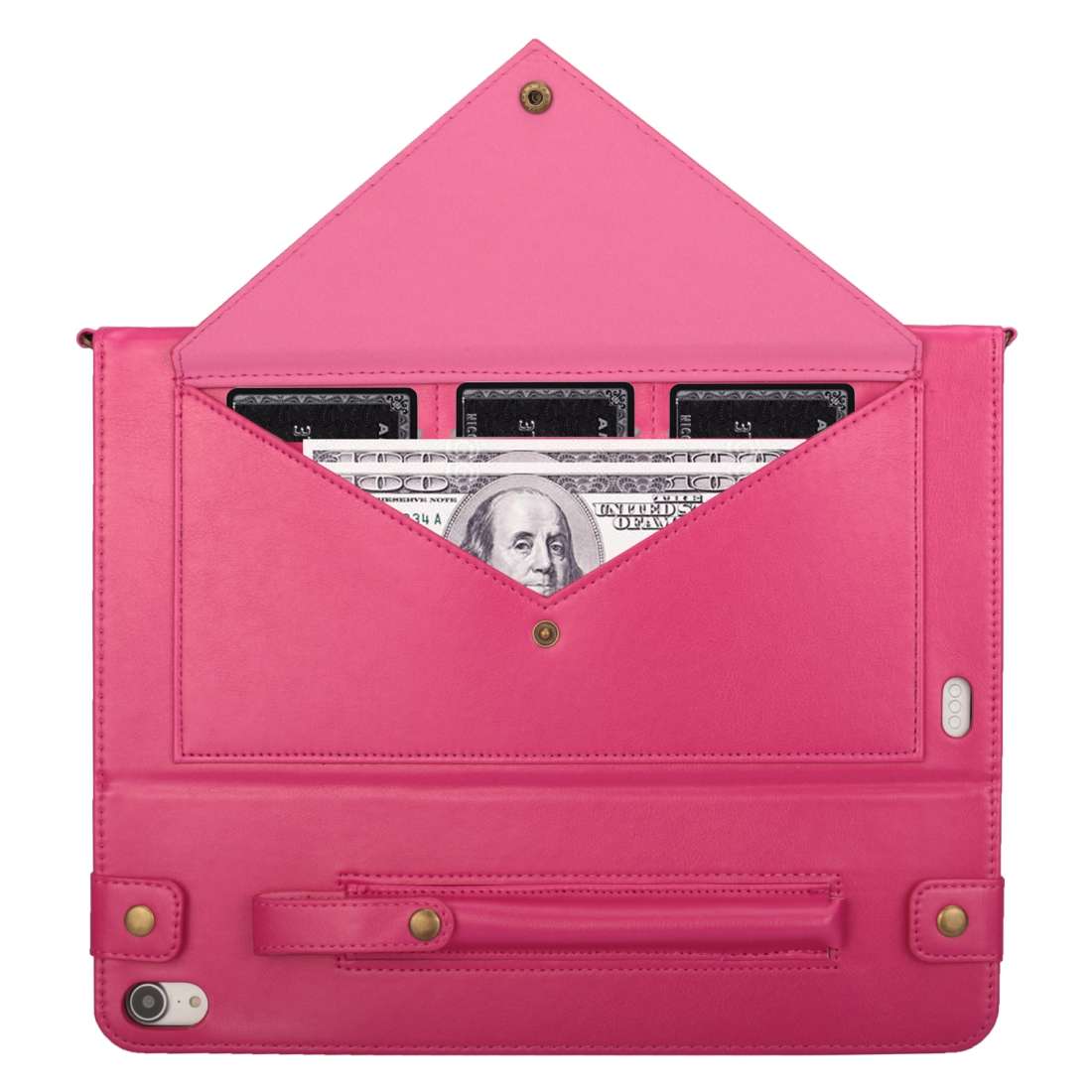 For iPad Pro 12.9 inch (2018) Envelope Horizontal Flip PU Leather Case with Card Sl ... (Rose Red)