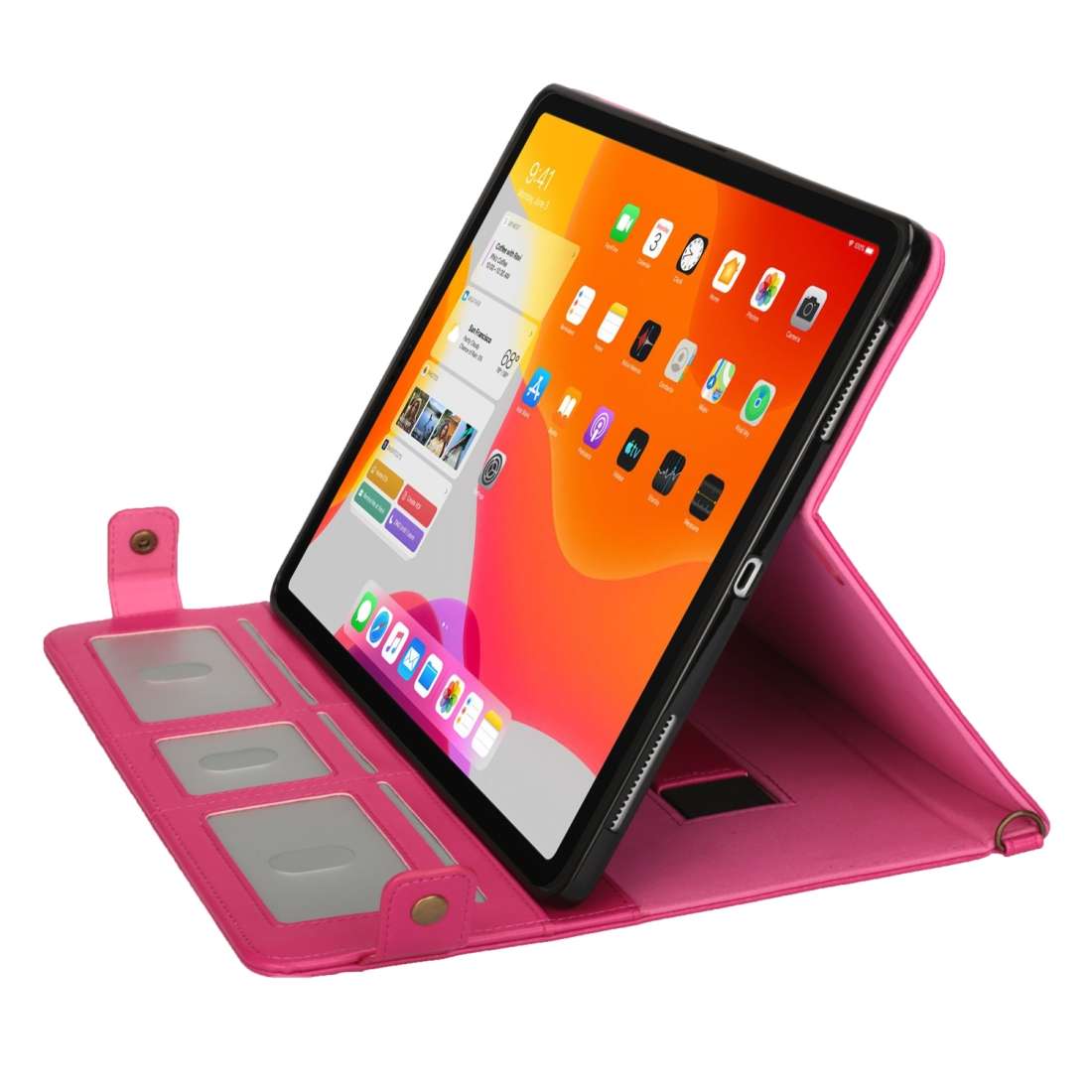 For iPad Pro 12.9 inch (2018) Envelope Horizontal Flip PU Leather Case with Card Sl ... (Rose Red)