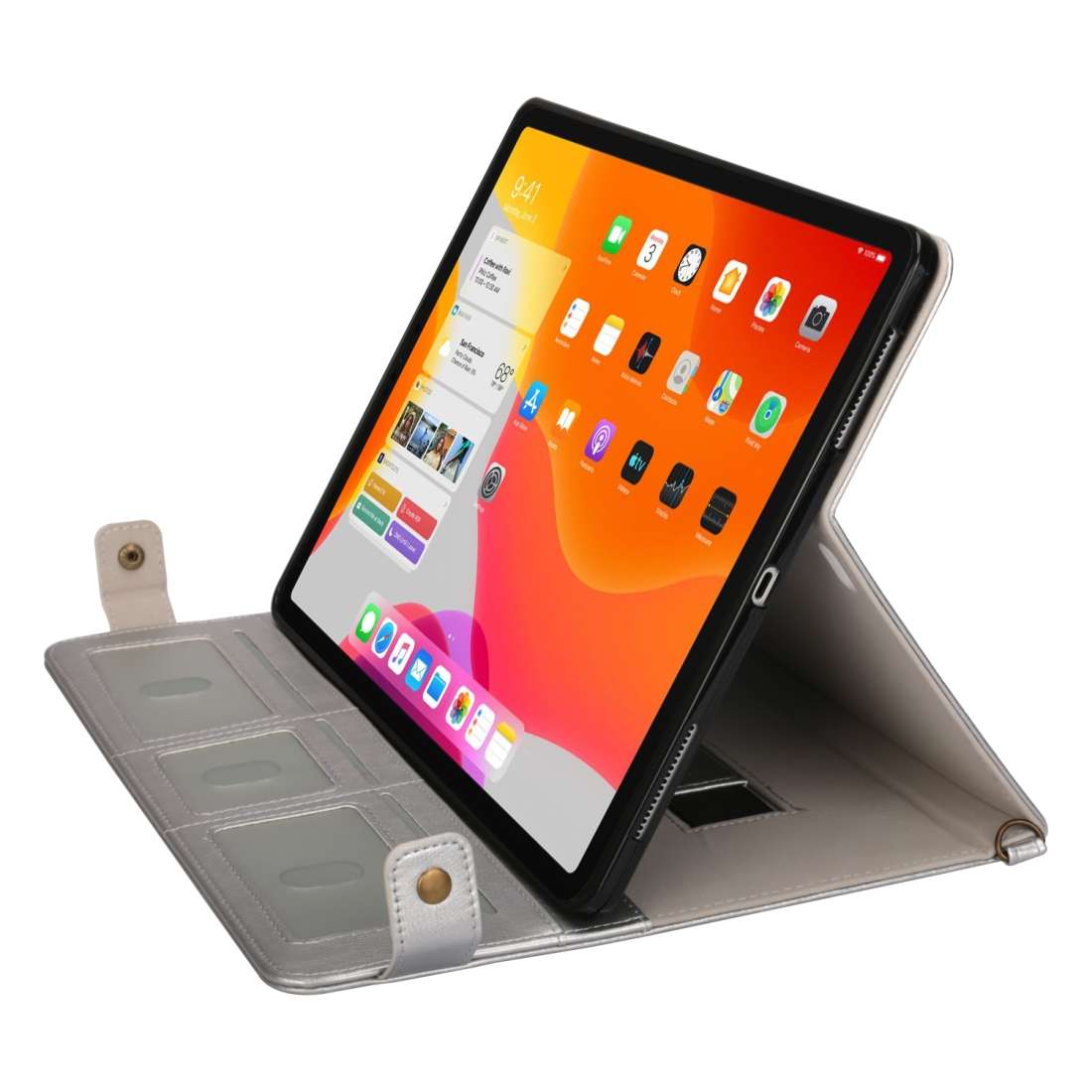 For iPad Pro 12.9 inch (2018) Envelope Horizontal Flip PU Leather Case with Card Slot ... (Silver)