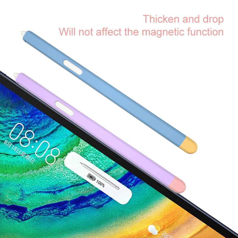 Contrast Color Stylus Pen Protective Case for Samsung Galaxy Tab S Pen(Purple Pink)