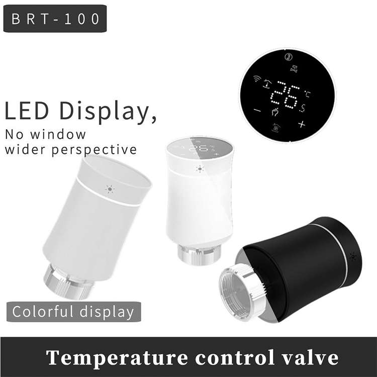 BRT-100 LED Display Temperature Control Valve(White)