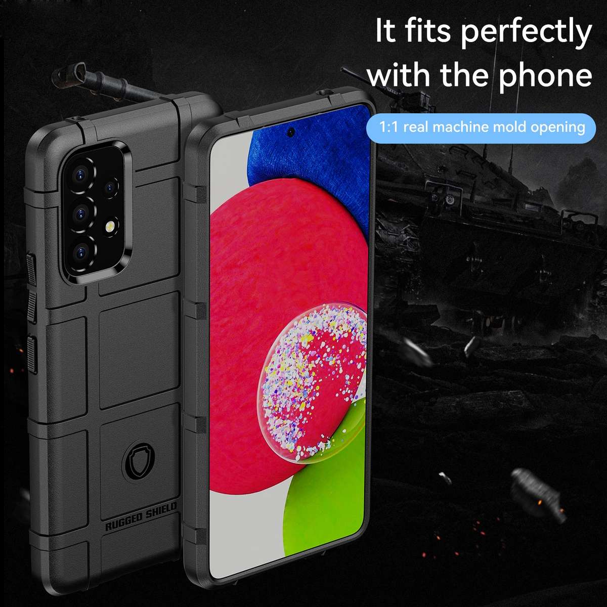 For Samsung Galaxy A53 5G Full Coverage Shockproof TPU Phone Case(Black)