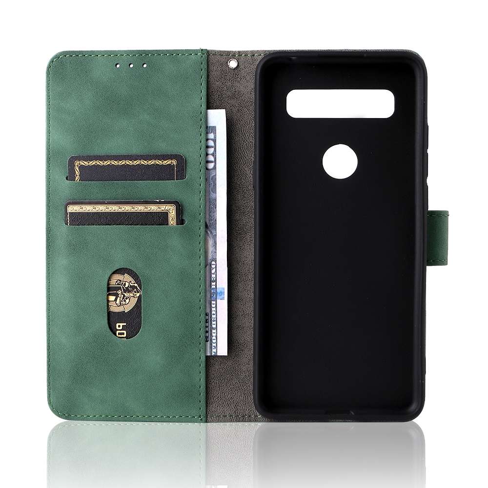 For TCL 10 SE Solid Color Skin Feel Magnetic Buckle Leather Phone Case(Green)