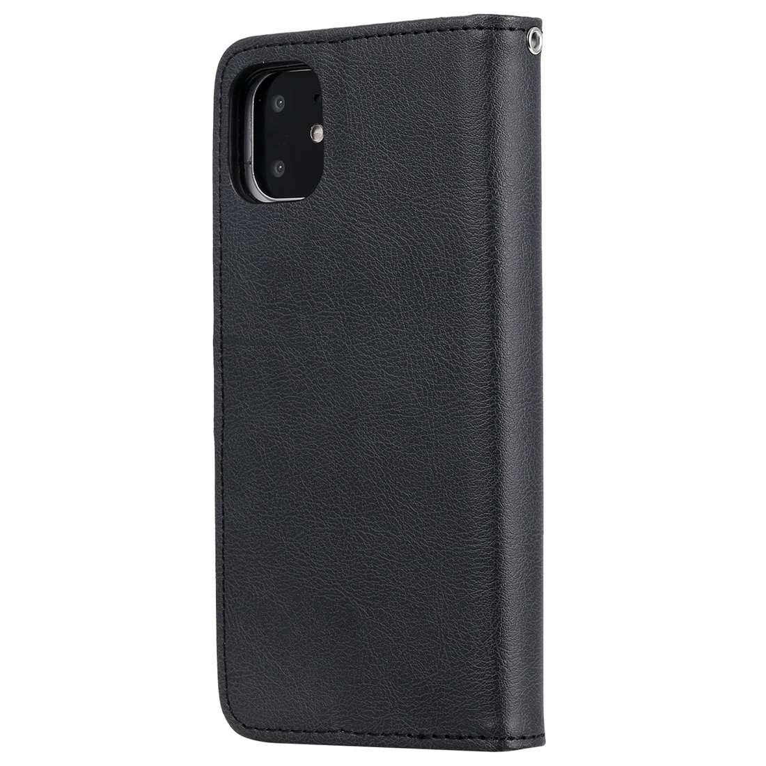 For iPhone 11 Solid Color Horizontal Flip Protective Case with Holder & Card Slots & Wallet & Photo