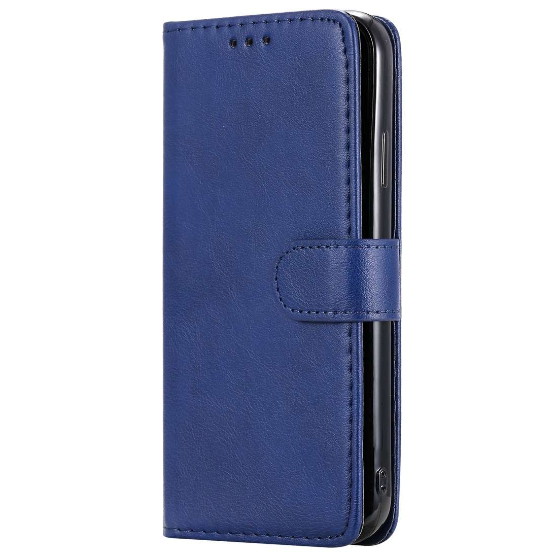 For iPhone 11 Solid Color Horizontal Flip Protective Case with Holder & Card Slots & Wallet & Photo