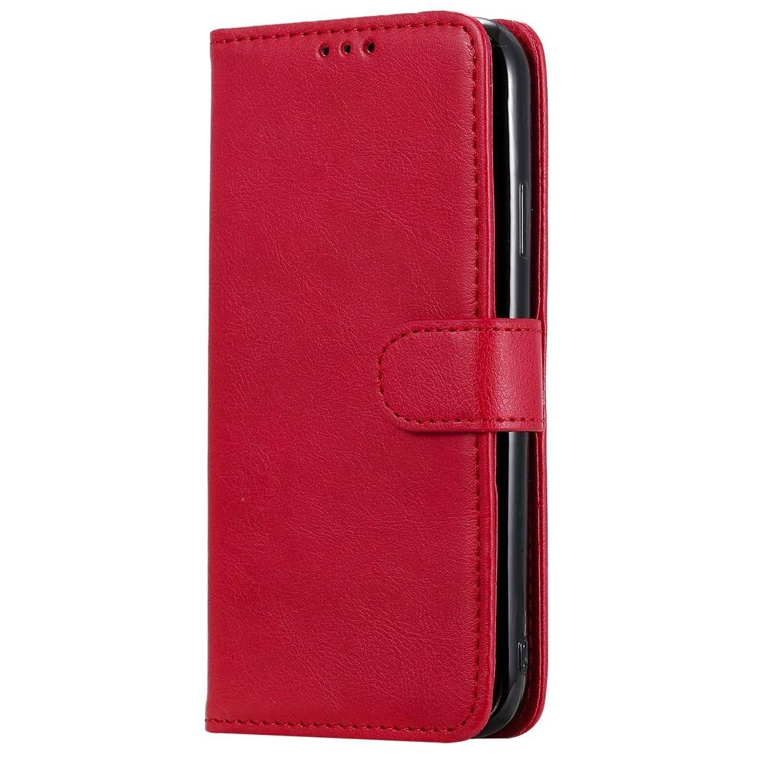 For iPhone 11 Solid Color Horizontal Flip Protective Case with Holder & Card Slots & Wallet & Photo