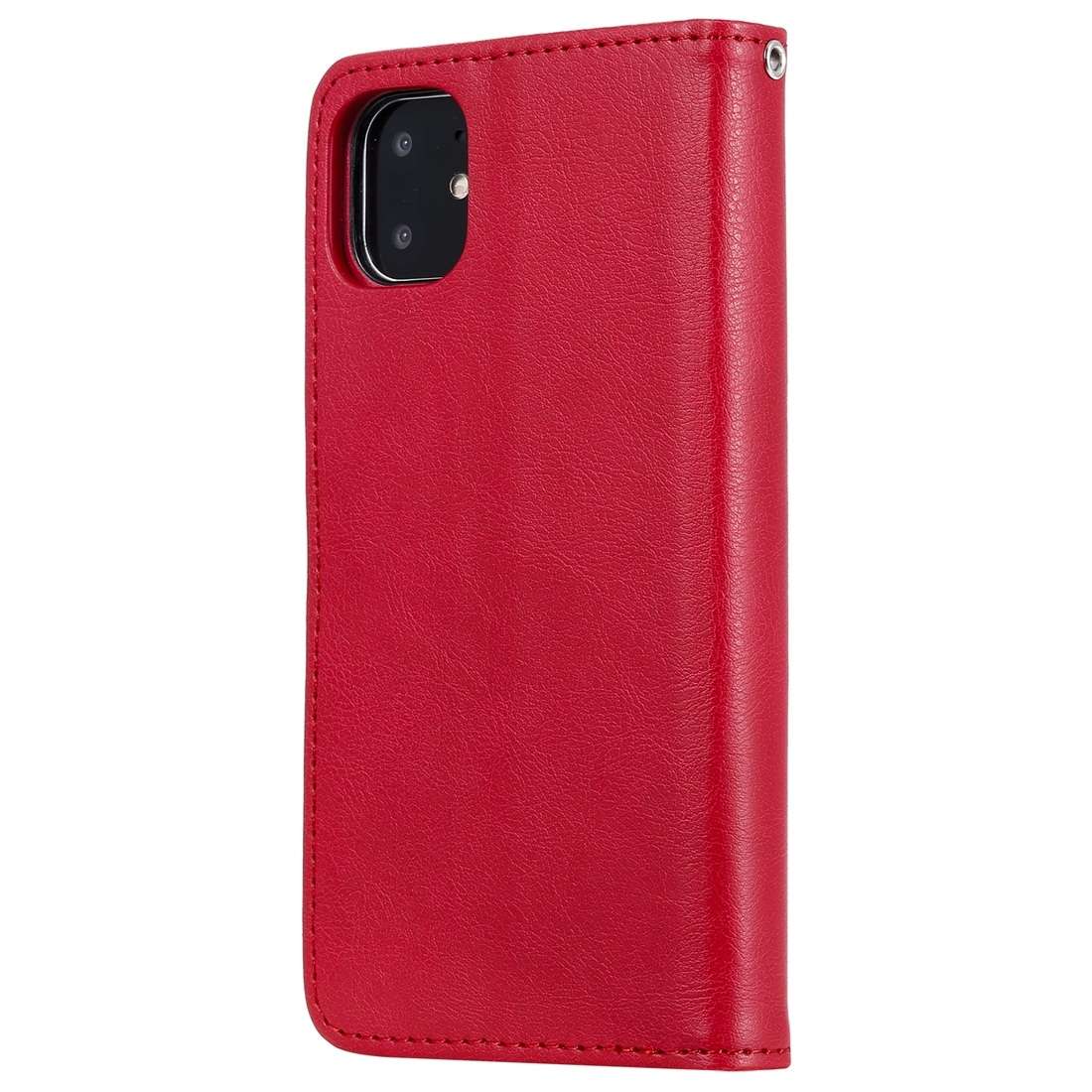 For iPhone 11 Solid Color Horizontal Flip Protective Case with Holder & Card Slots & Wallet & Photo