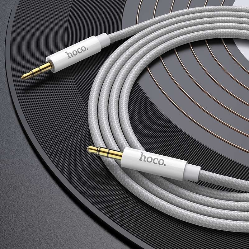 hoco UPA19 DC 3.5mm to 3.5mm AUX Audio Cable, Length:2m(Silver)