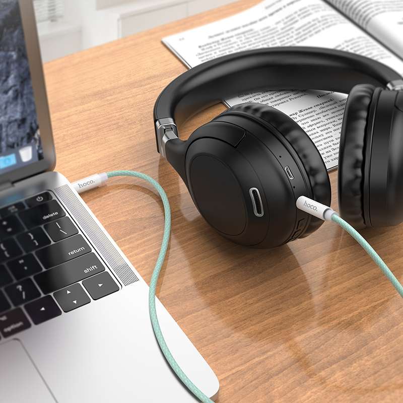 hoco UPA19 DC 3.5mm to 3.5mm AUX Audio Cable, Length:2m(Silver)
