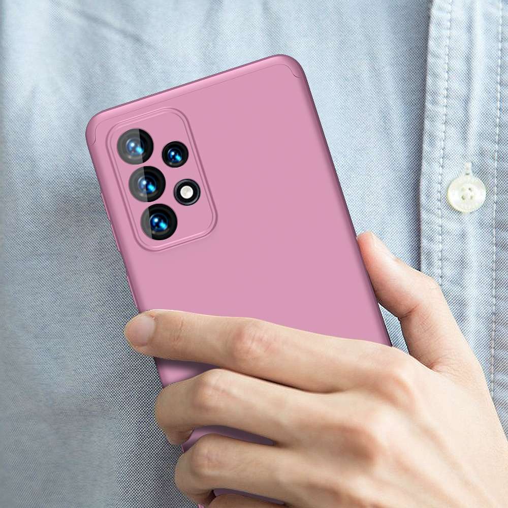 For Samsung Galaxy A53 5G GKK Three Stage Splicing Full Coverage PC Phone Case(Rose Gold)