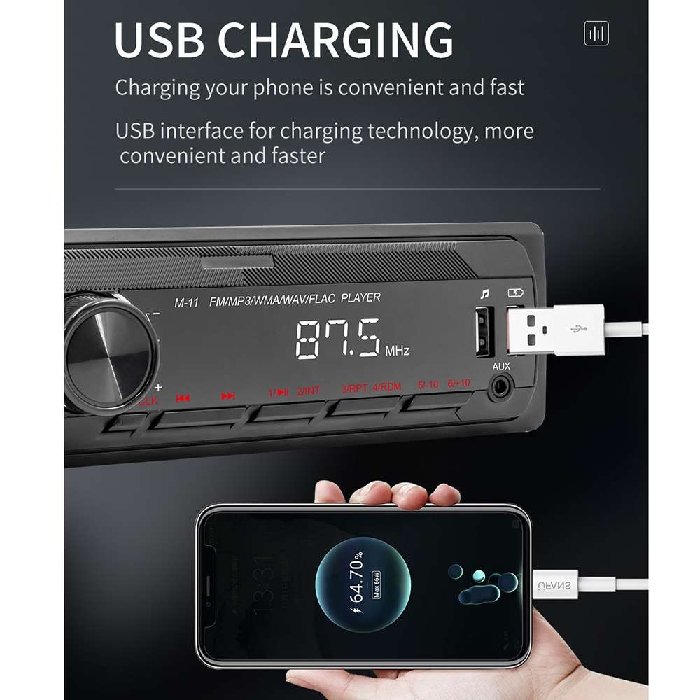 M11 Car Bluetooth MP3 Player Support Mobile Phone Interconnection / FM / TF Card