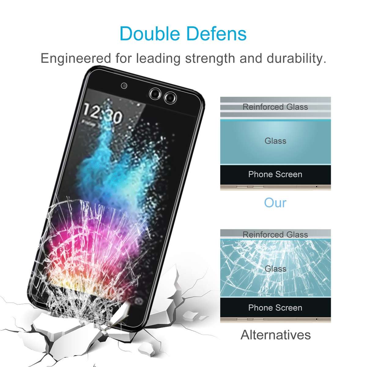 50 PCS 0.26mm 9H 2.5D Tempered Glass Film For Tecno S32LTE