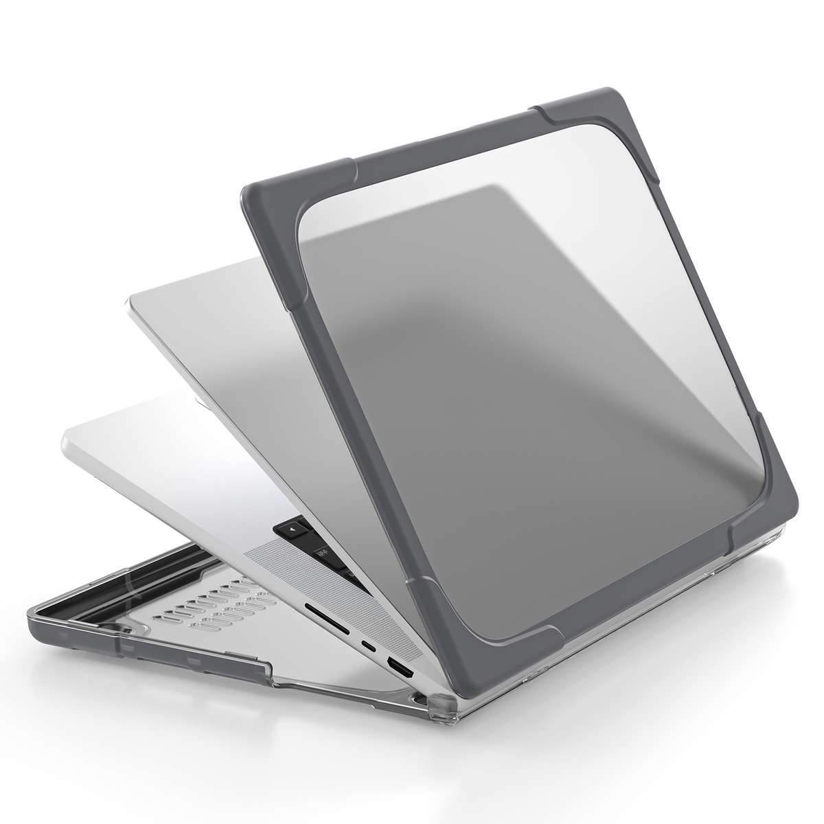 TPU + PC Two Color Laptop Protective Case For MacBook Pro 14.2 inch A2442 2021(Grey)