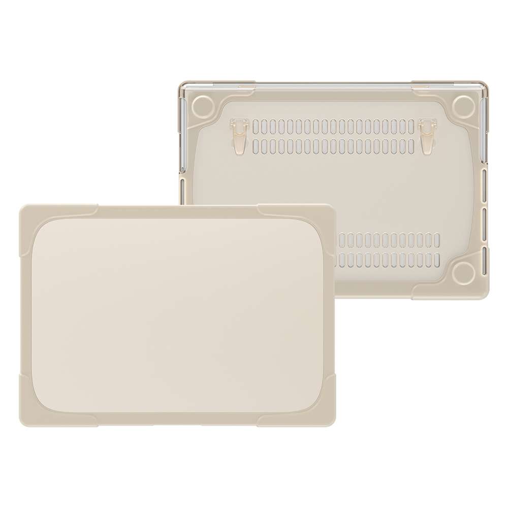 TPU + PC Two Color Laptop Protective Case For MacBook Pro 14.2 inch A2442 2021(Khaki)