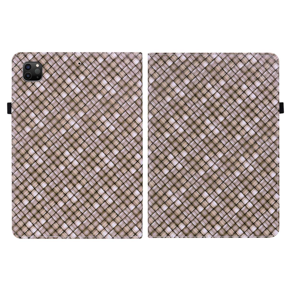 Color Weave Smart Leather Tablet Case For iPad Pro 11 2021 / 2020 / 2018 / Air 2020 10.9 (Brown)