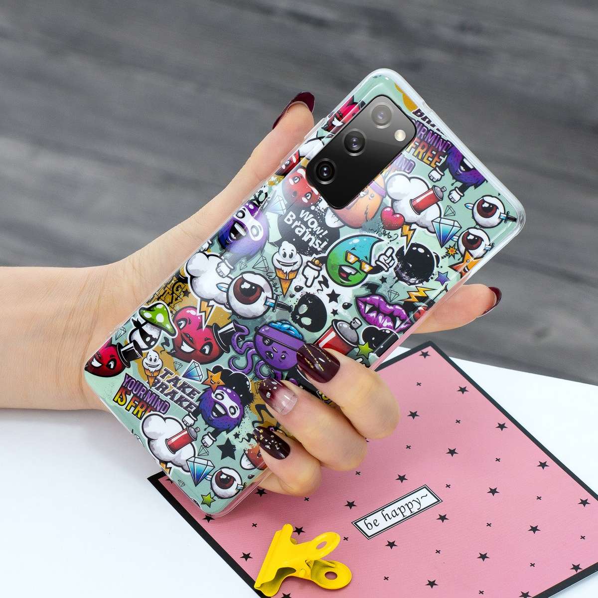 For Samsung Galaxy A03s Luminous TPU Protective Phone Case(Graffiti)