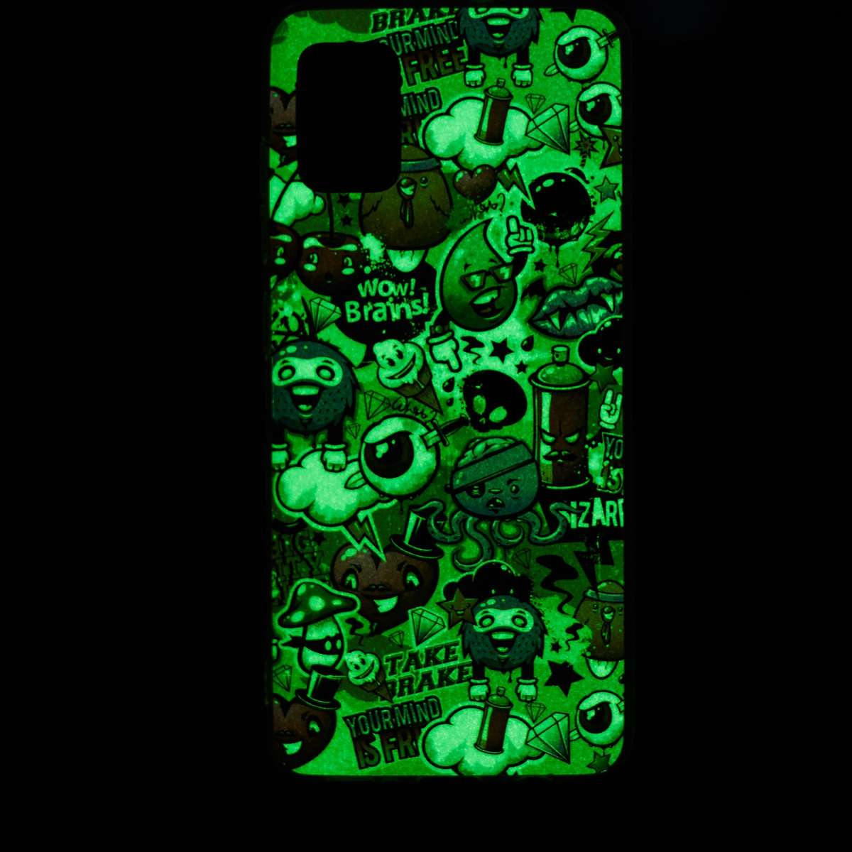 For Samsung Galaxy A03s Luminous TPU Protective Phone Case(Graffiti)