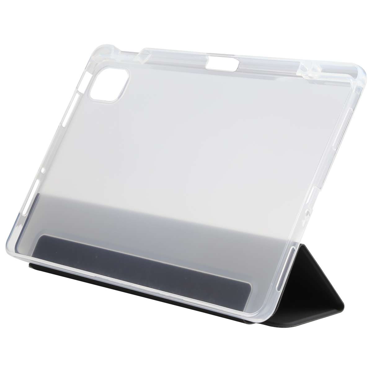 For Xiaomi Mi Pad 5 Pen Slot Transparent Back Cover Leather Tablet Case(Black)