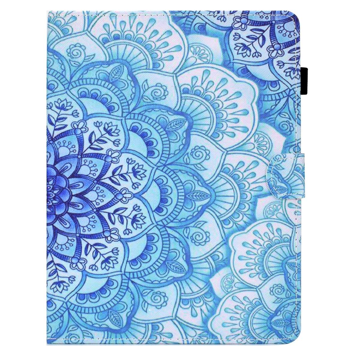For 7 inch Tablet Electric Pressed TPU Leather Tablet Case(Green Flower)