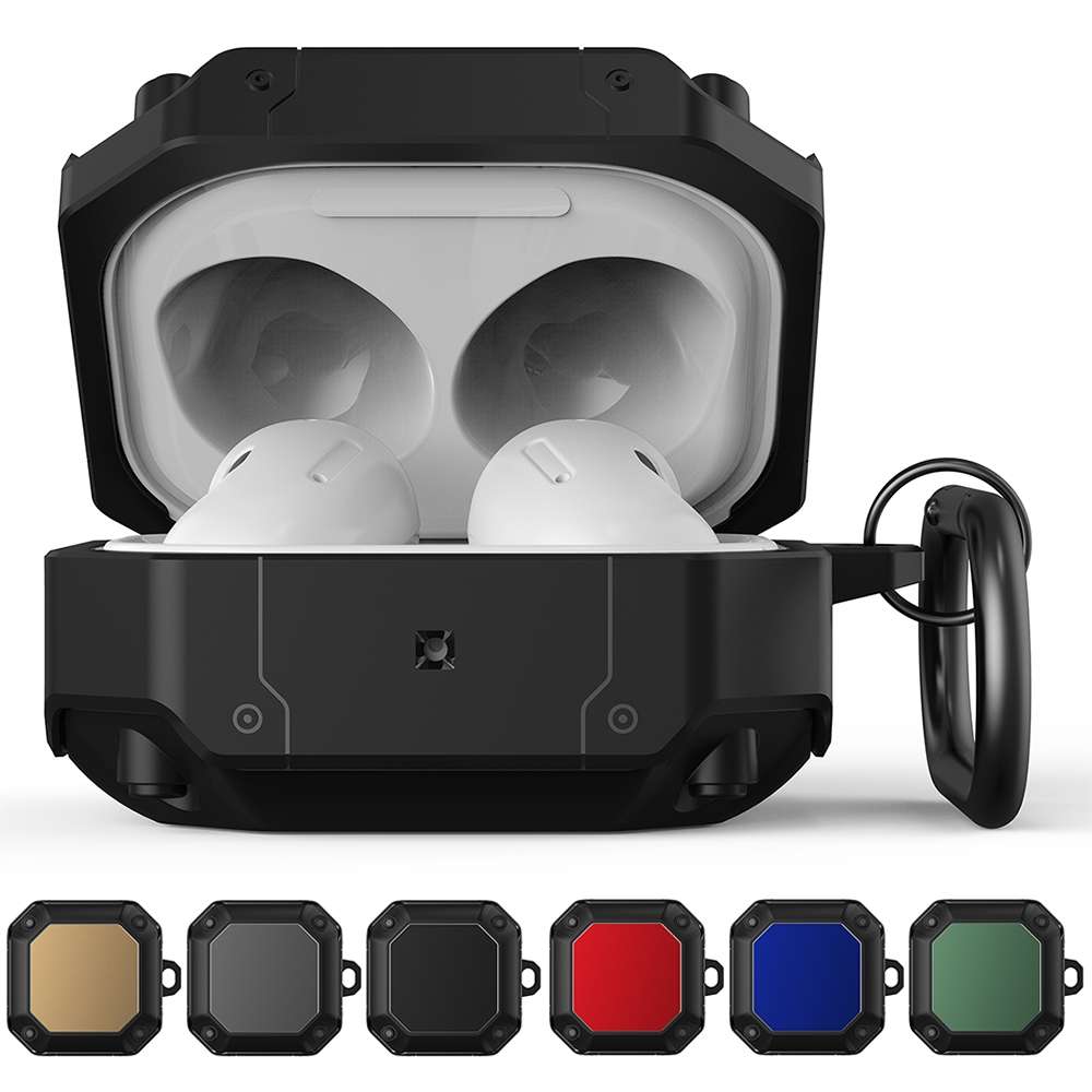 For Samsung Galaxy Buds 2 / Buds Pro / Buds Live / Buds 2 Pro Mecha Hardware TPU Earpho ... (Gold)