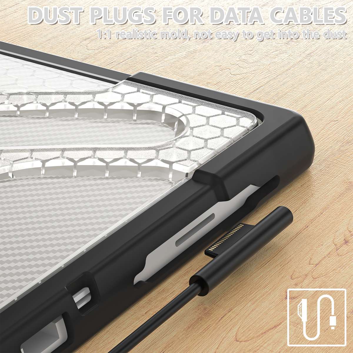 For MicroSoft Surface Pro 4 / 5 / 6 / 7 TPU + PC Tablet Case(Transparent)