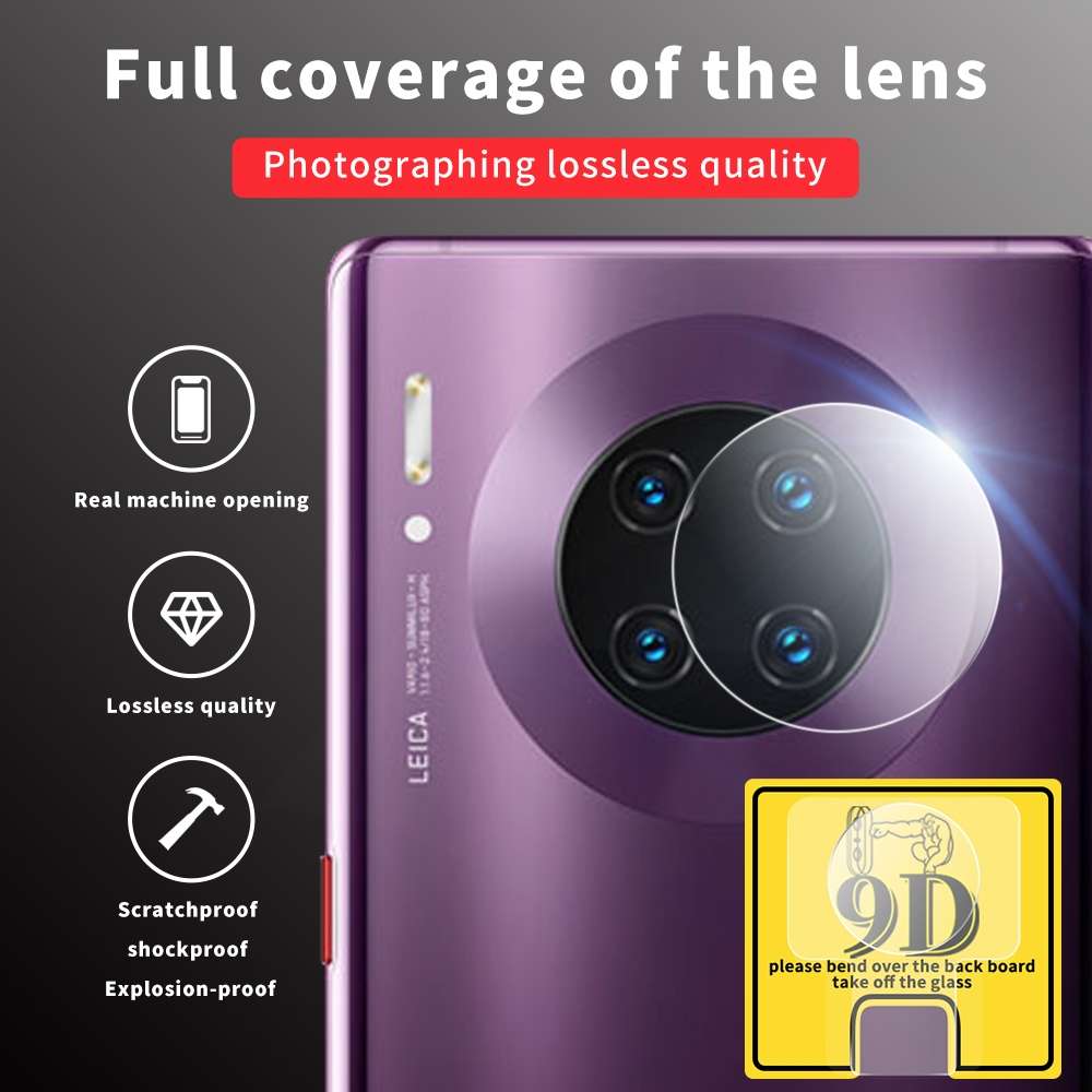 For Huawei Mate 30 Pro 9D Transparent Rear Camera Lens Protector Tempered Glass Film