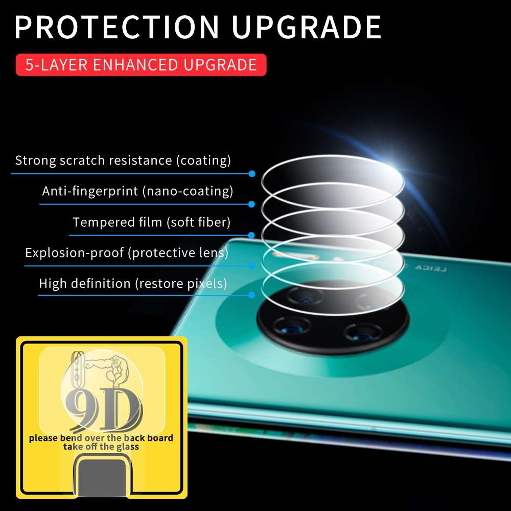 For Huawei Mate 30 Pro 9D Transparent Rear Camera Lens Protector Tempered Glass Film