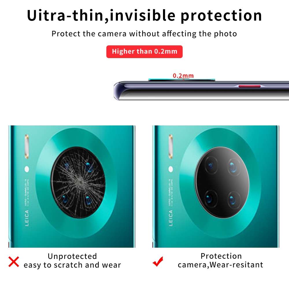 For Huawei Mate 30 Pro 9D Transparent Rear Camera Lens Protector Tempered Glass Film