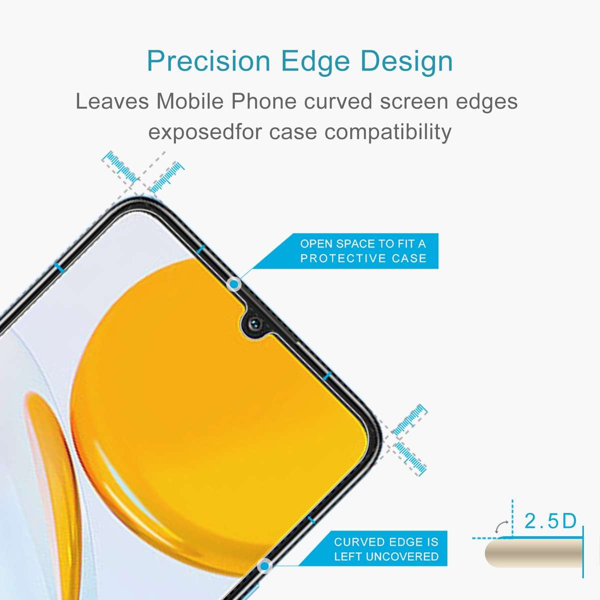 10 PCS 0.26mm 9H 2.5D Tempered Glass Film For Honor X7
