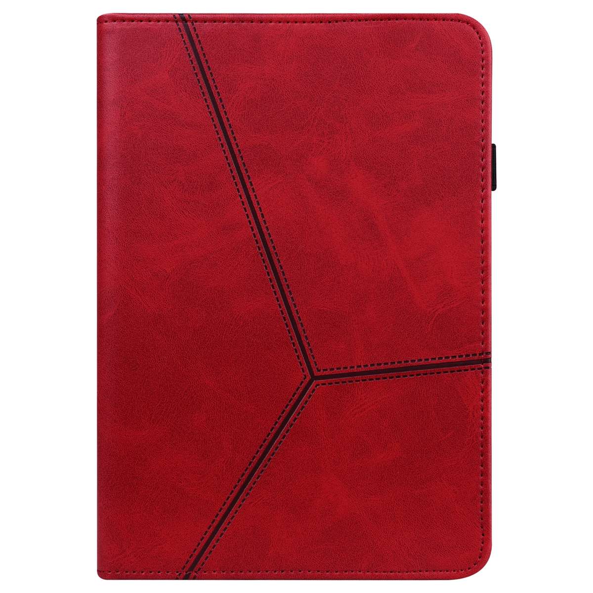 For Lenovo Tab K10 / M10 Plus / M10 FHD Plus Solid Color Embossed Striped Leather Case(Red)