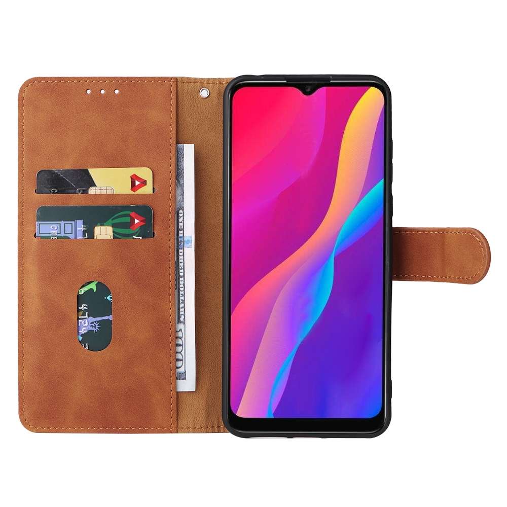 For TCL 30 SE Skin Feel Magnetic Flip Leather Phone Case(Brown)