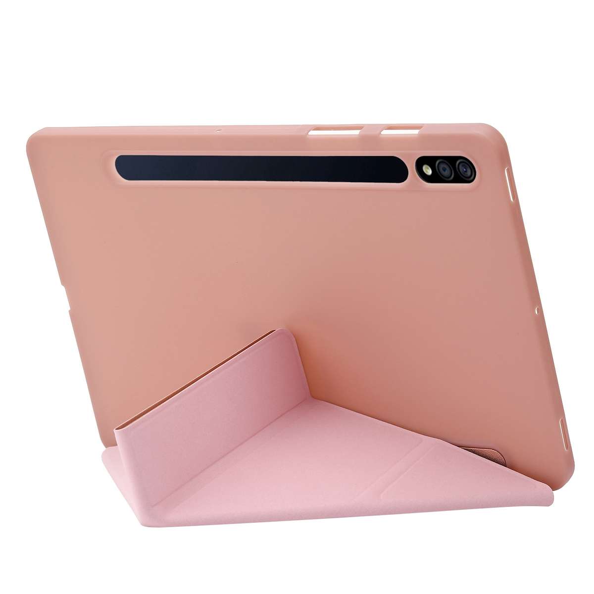 For Samsung Galaxy Tab S8 / S7 Deformation Silicone Leather Tablet Case(Black)