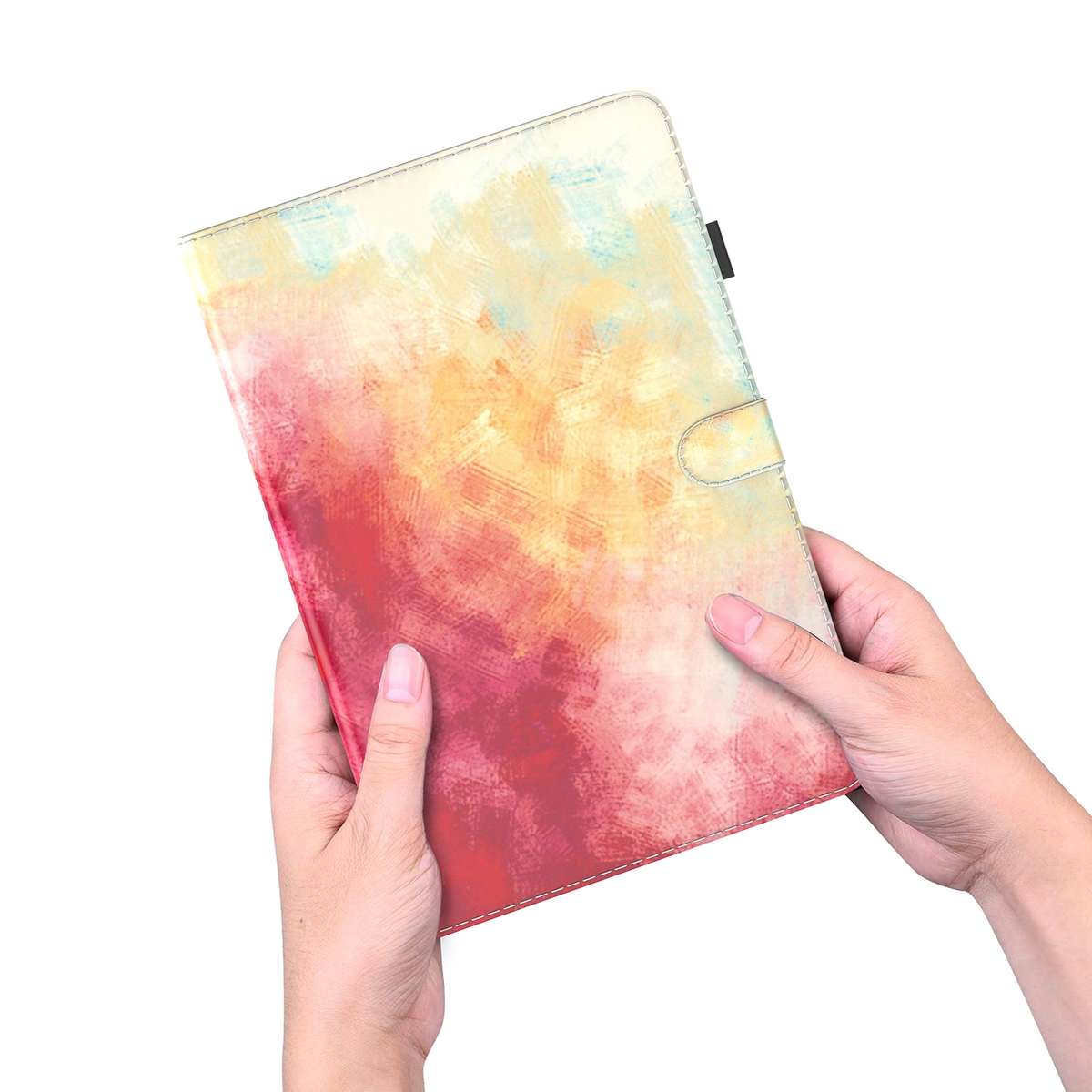 For OPPO Realme Pad mini 8.7 inch Watercolor Pattern Flip Leather Tablet Case(Spring Cherry)