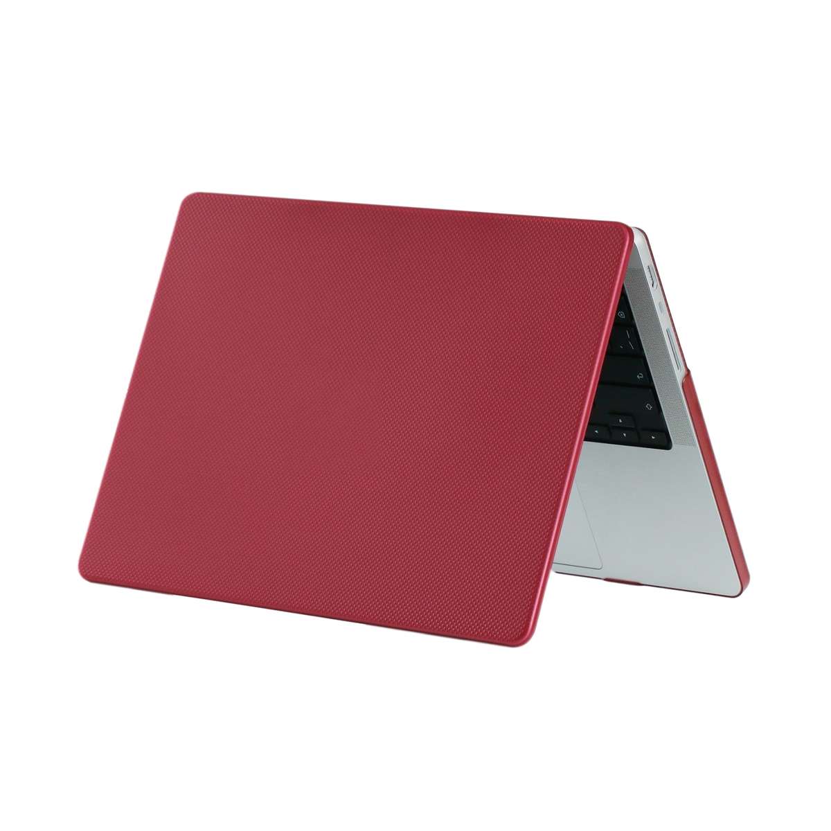 Dot Texture Double Sided Tanned Laptop Case For MacBook Pro 16.2 inch A2485 2021(Red)