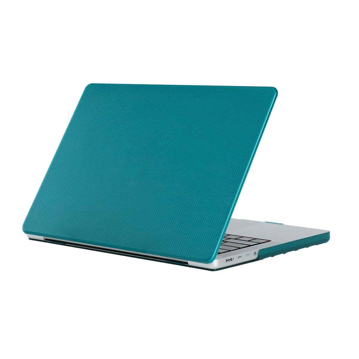 Dot Texture Double Sided Tanned Laptop Case For MacBook Pro 16.2 inch A2485 2021(Dark Cyan)